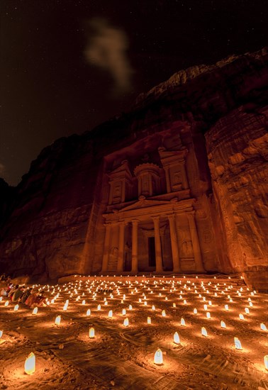 Candles in front of the Pharaoh's treasure house