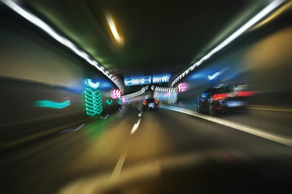 Car traffic through Luise-Kiesselbach tunnel