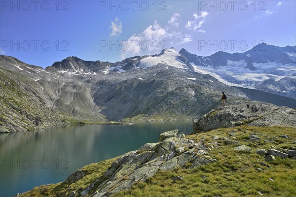 Climber on the Lower Wildgerlossee