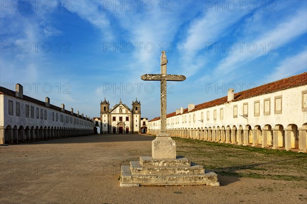 Cross in front of the pilgrimage church Nossa Senhora do Cabo