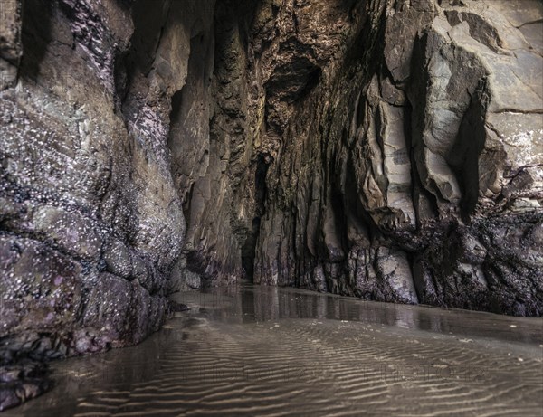 Caves eroded by the sea