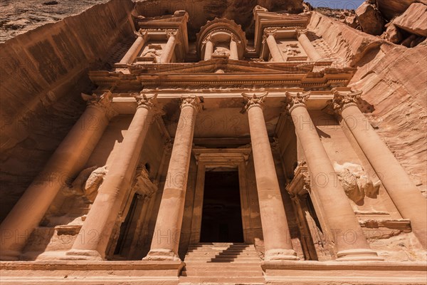 Pharaoh's treasure house carved in rock