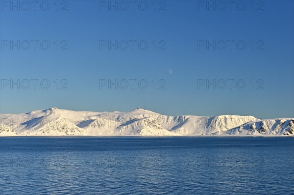 Snow covered mountain range