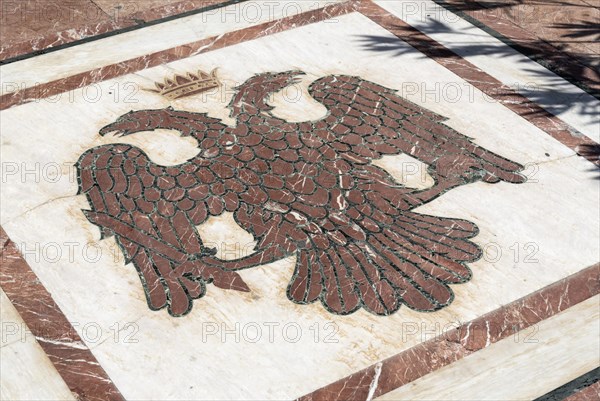 Mosaic floor with double-headed eagle