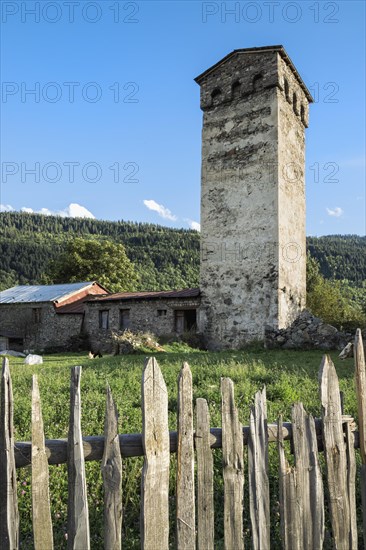 Traditional medieval Svanetian tower houses