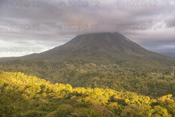 Volcano Arenal in clouds