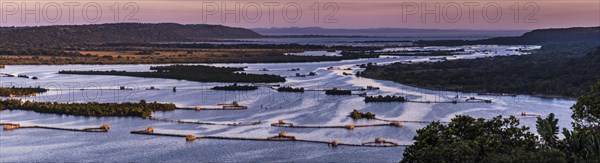 View of lagoon and lake landscape