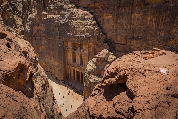 View from above into the gorge Siq