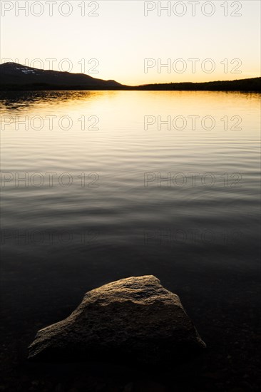 Lake Korssjoen in evening light at Roros