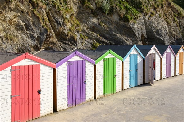 Colourful beach huts