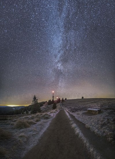 Milky Way over Feldberg in winter