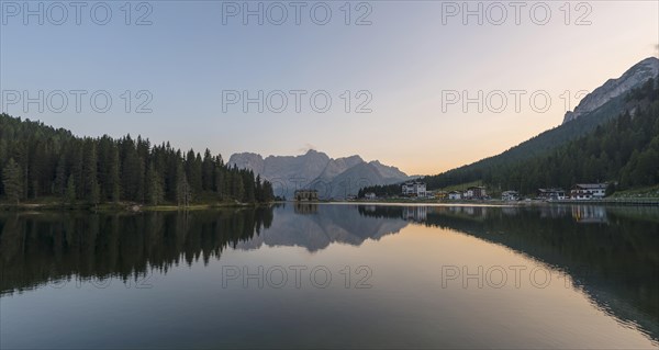 Lake Misurina at sunset