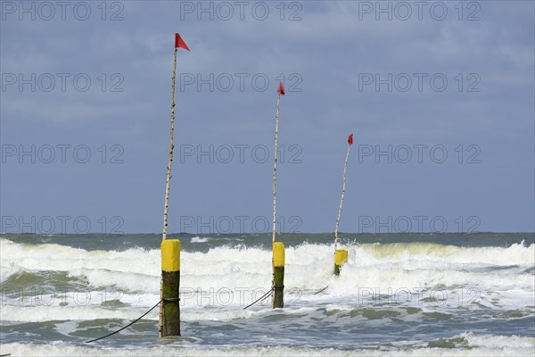 Beach limit marker posts