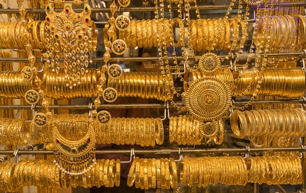 Golden bangles and jewelry