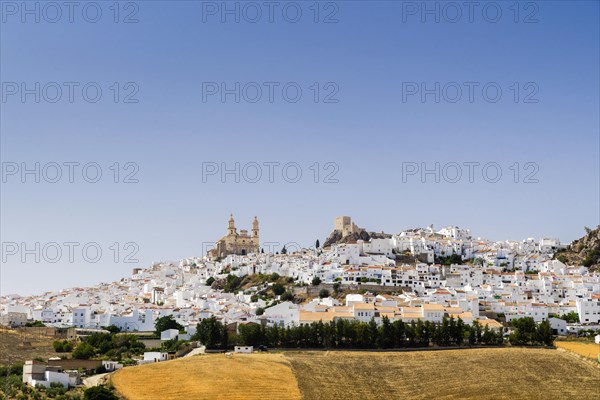 White village with church of La Encarnacion