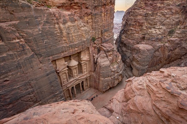 View from above into the gorge Siq