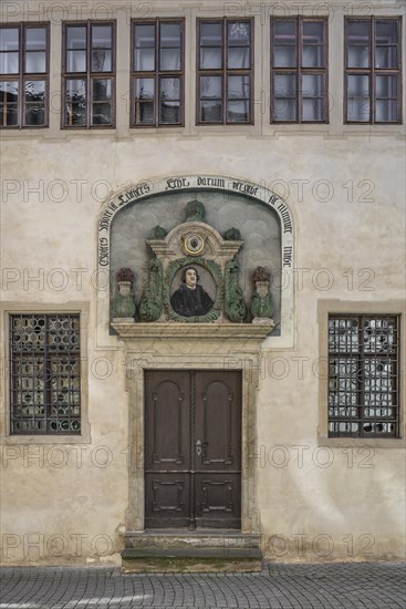 Birthplace of Martin Luther portal with relief