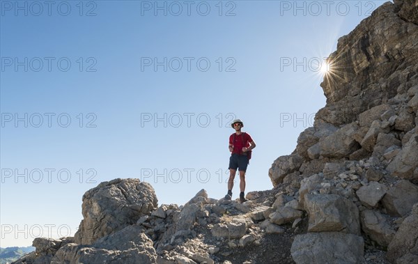 Hiker during the ascent