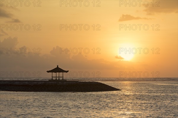Sanur beach at sunrise