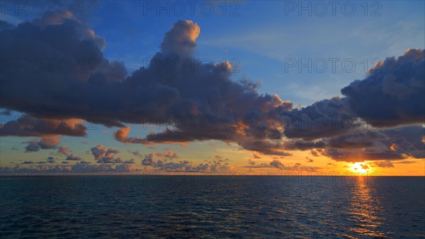 Sunset over the sea