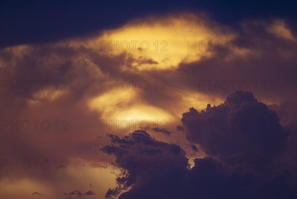 Cumulonimbus clouds in the evening