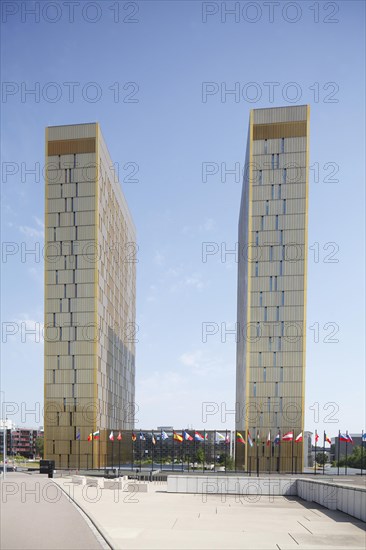 European Court of Justice with European Flags