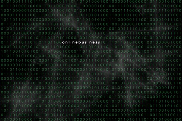 Computer matrix with word Onlinebusiness