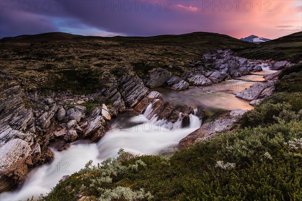 River Stropla after sunset