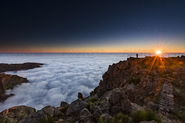 Sunrise over sea of mist