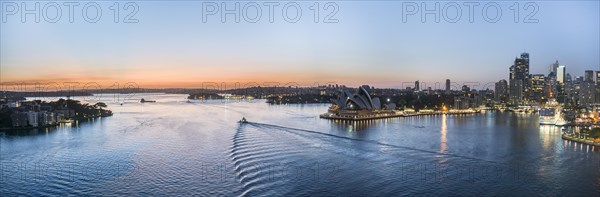 Circular Quay and The Rocks at dusk