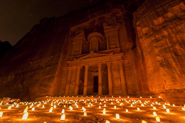 Candles in front of the Pharaoh's treasure house