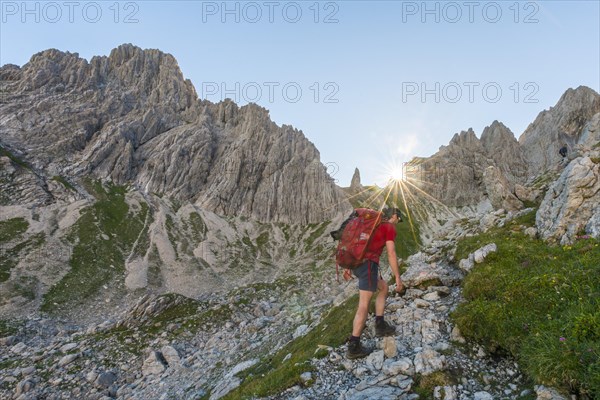 Hiker during the ascent