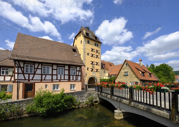 Wassertor gate and river Pegnitz