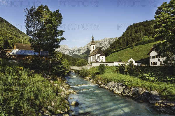 Parish church St. Sebastian with Ramsauer Ache