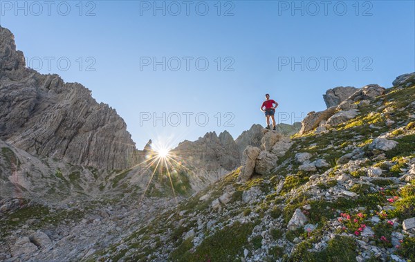 Hiker during the ascent