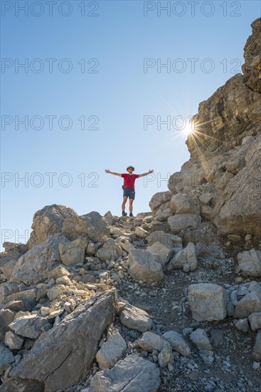 Hiker during the ascent