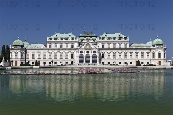 Belvedere Castle and fountain with reflection