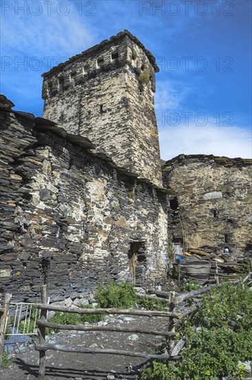 Traditional medieval Svanetian tower houses