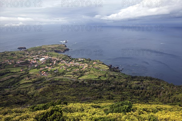 View from Miradouro sobre Ponta Delgada das Flores overlooking Ponta Delgada