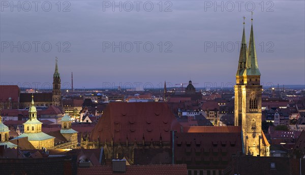 View from Reichsburg on Saint Sebaldus Church