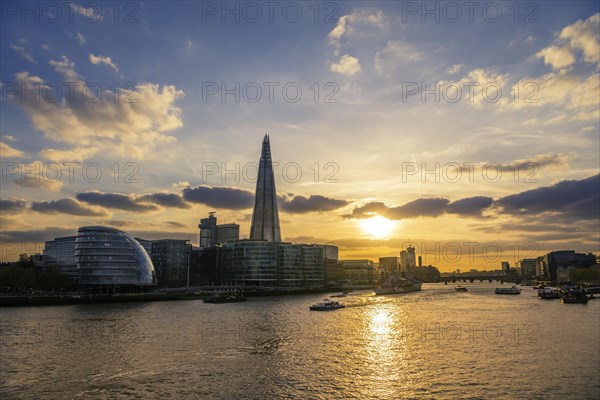 Skyline of the office complex More London Riverside