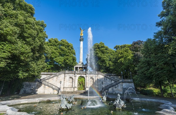 Angel of Peace with dolphin fountain