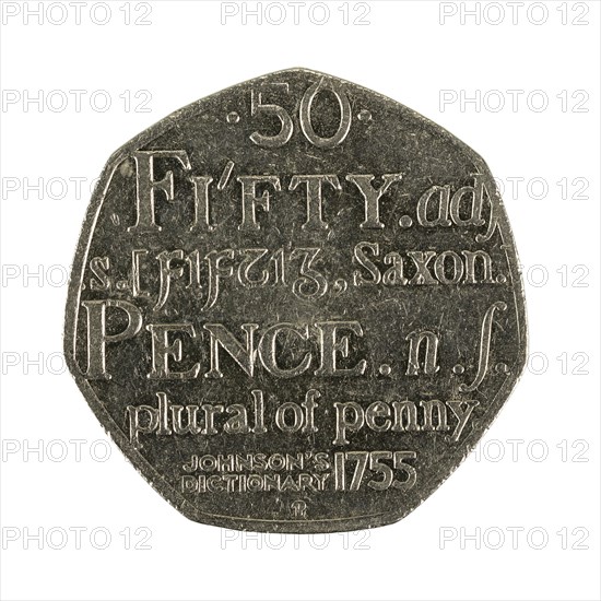 British fifty pence coin