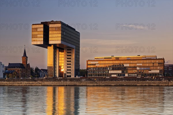 View over the Rhine to the Rheinauhafen