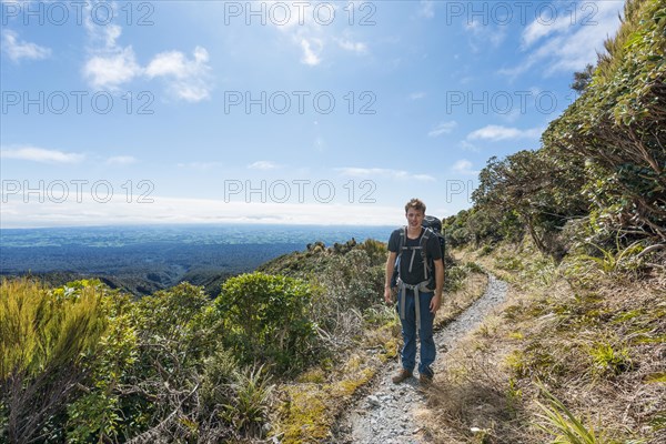 Hiker on hiking trail