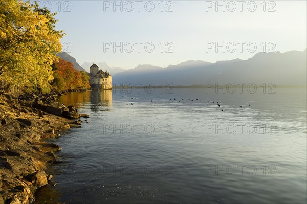 Chillon Water Castle at Lake Geneva