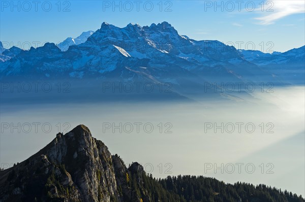 Autumn fog in the Rhone valley