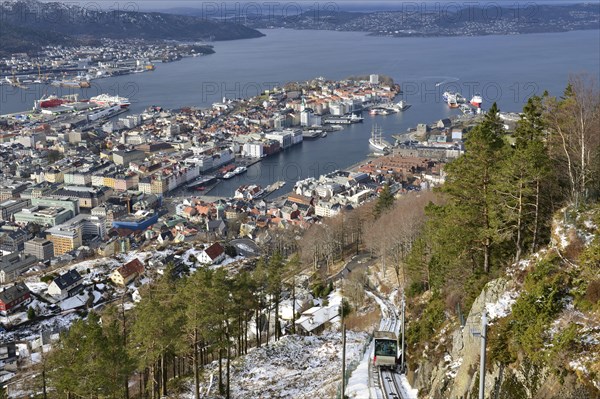 View of the city from Mount Floyen