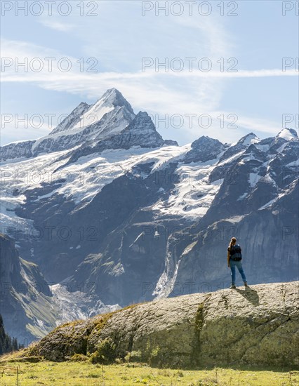 Hiker on a rock