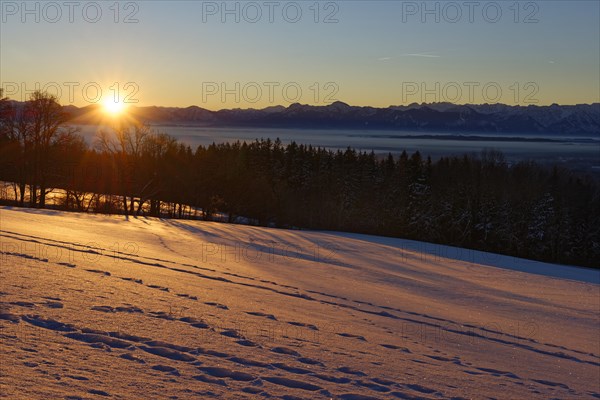 Sunrise in winter